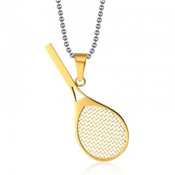 Tennis Racket Pendant Necklace