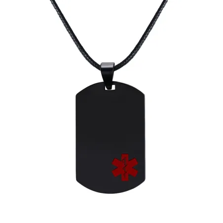 Medizinisches Zeichen Anhänger - Leder Halskette - unisex