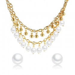 Pearls Choker & Earrings Jewellery Set
