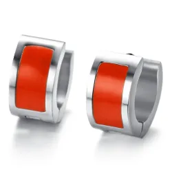 Small silver hoops earrings