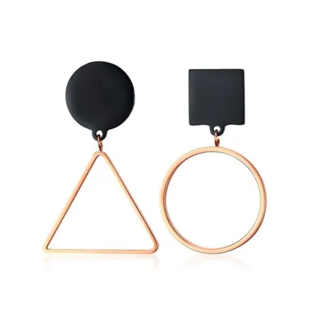 Asymmetrical Geometric Stud Earrings Näytä tarkat tiedot