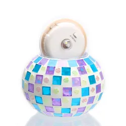 JardínSolar Powered Mosaic Glass Ball Garden lámpara impermeable