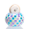 JardínSolar Powered Mosaic Glass Ball Garden lámpara impermeable