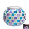 JardínSolar Powered Mosaic Glass Ball Garden lámpara impermeable