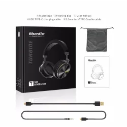 AuricularesAuriculares Bluetooth Bluedio T/5 Auriculares de cancelación de ruido activo con micrófono