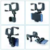 iPhone Samsung GPS Smartphone Car Rear View Mirror 360 Degree Phone Holder Näytä tarkat tiedot