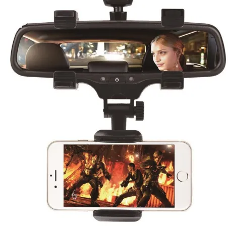 iPhone Samsung GPS Smartphone Car Rear View Mirror 360 Degree Phone Holder Näytä tarkat tiedot