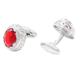 Red Zirconia Cufflinks