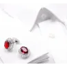 Red Zirconia Cufflinks
