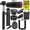 AccesoriosiPhone 8 7 6 5 S Smartphone Kit de lentes de telescopio móvil Tripod 12X