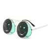 Steampunk Vintage Round Double Lens aurinkolasit Unisex