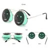 Steampunk Vintage Round Double Lens aurinkolasit Unisex