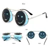 Steampunk Vintage Round Double Lens aurinkolasit Unisex