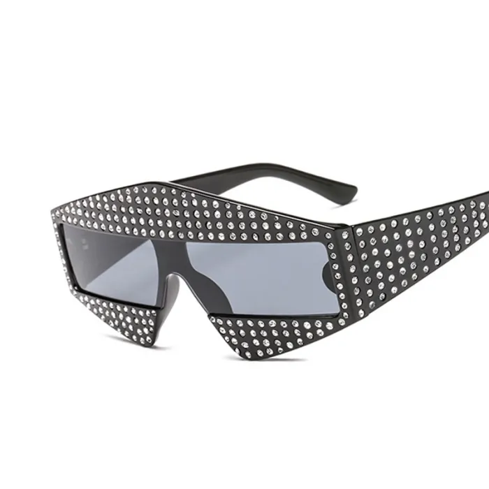 Rhinestones frame - ylisuuret aurinkolasit