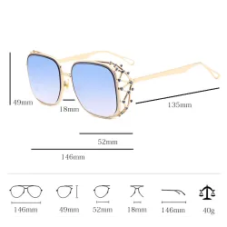 Gafas de solGafas de sol vintage Steampunk Square Rhinestone Glasses