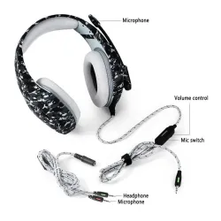 PS4 PC Computer Xbox En - kamouflage hörlurar - headset med mikrofon