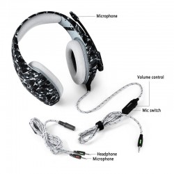 AuricularesPS4 PC Computer Xbox Uno - auriculares camuflaje - auriculares con micrófono