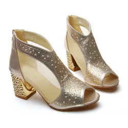 Elegantti Shiny Sandals Booties