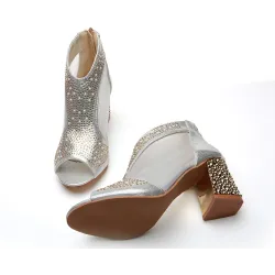 Elegant Shiny Sandals BootiesSandalen