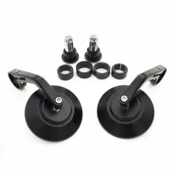 7/8 "Runda motorcykel bak vy Bar-End speglar set
