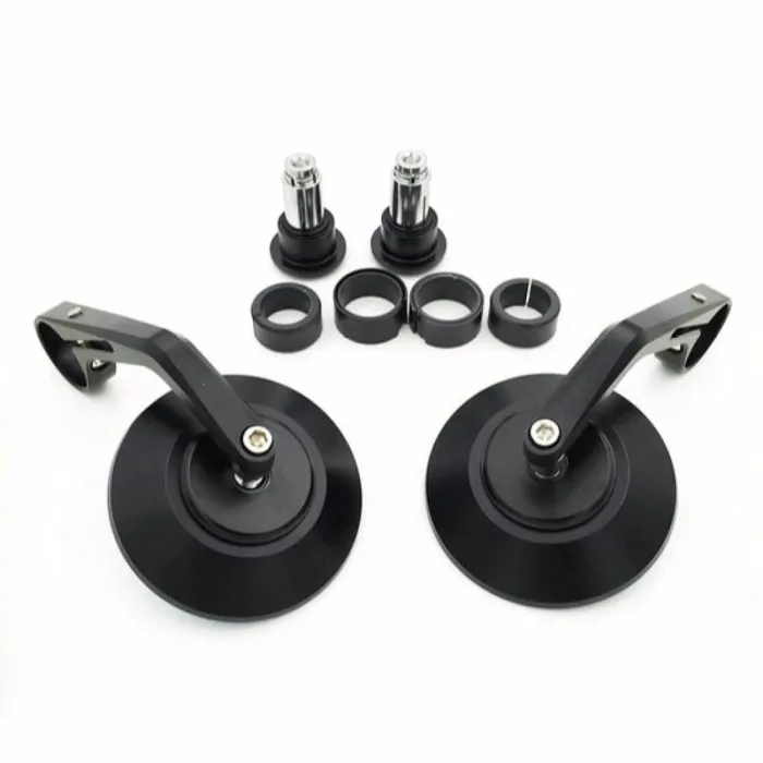 7/8 "Runda motorcykel bak vy Bar-End speglar set