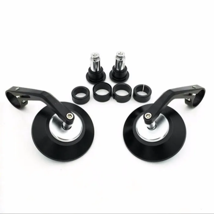 7/8 "Runda motorcykel bak vy Bar-End speglar set