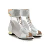 Mesh sandalen laarzen met metalen glamour decoratieSandalen