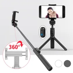 Original Xiaomi Handheld Mini tripé dobrável 2 em 1 Monopod Selfie Stick Bluetooth Wireless