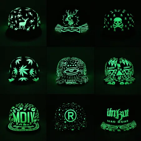 Fluorescente Glow no escuro Baseball Cap Unisex