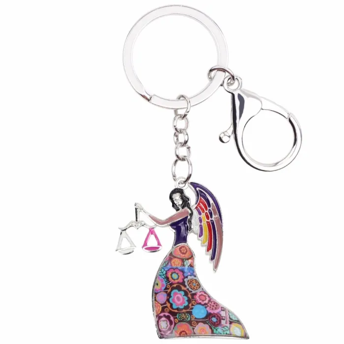 Libra Zodiac Kirjoittaja Keychain Key