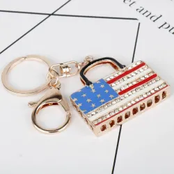 Rhinestone & crystal handbag - keychain
