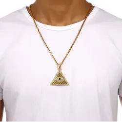 CollaresCristal Pirámide Egipcio & Colgante de ojos Unisex