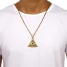 Crystal Egyptian Pyramid & Eye Pendant Necklace Unisex Näytä tarkat tiedot