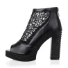 Vintage High Heel Platform Zipper Sandali