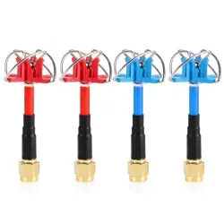 Drone PiezasTX RX RC Drone RHCP 3dBi 60mm Short FPV Antena de cierre de 4 hojas SMA/RP-SMA