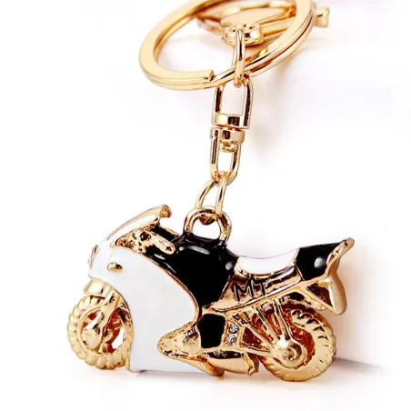Moottoripyörä Enamel Crystal Keychain Keyring
