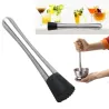Cocktail fruit muddler - stainless steel bar mixer - crusher