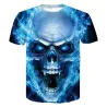 CamisetasCamiseta de cráneo 3D de hombres