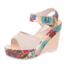 Fiore modello cuneo tallone sandali