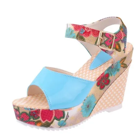 Fiore modello cuneo tallone sandali