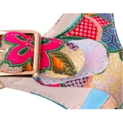 Fiore modello cuneo tallone sandali