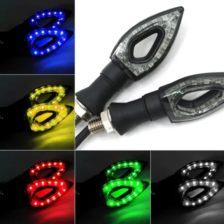 Vattentät Universal 12 LED Motorcykel Turn Signal Indikatorer Lights 2pcs