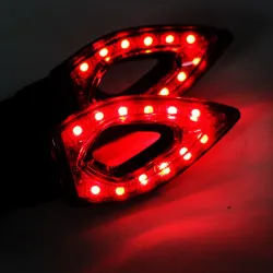Vattentät Universal 12 LED Motorcykel Turn Signal Indikatorer Lights 2pcs