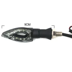 Vattentät Universal 12 LED Motorcykel Turn Signal Indikatorer Lights 2pcs