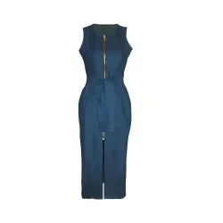 Abito Jeans midi - con cerniera