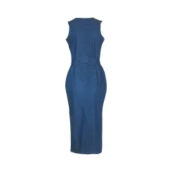 VestidosVestido de Jeans Midi - con cremallera