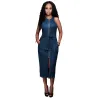 VestidosVestido de Jeans Midi - con cremallera