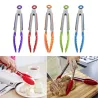 Stainless Steel Silicone Kitchen BBQ - Salad Bread Tong