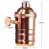 Vintage - retro Edison lampa - E27 bulb socket - aluminium