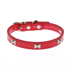 Collares & Correas5 Colores Piel de PU resistente para perros de mascotas